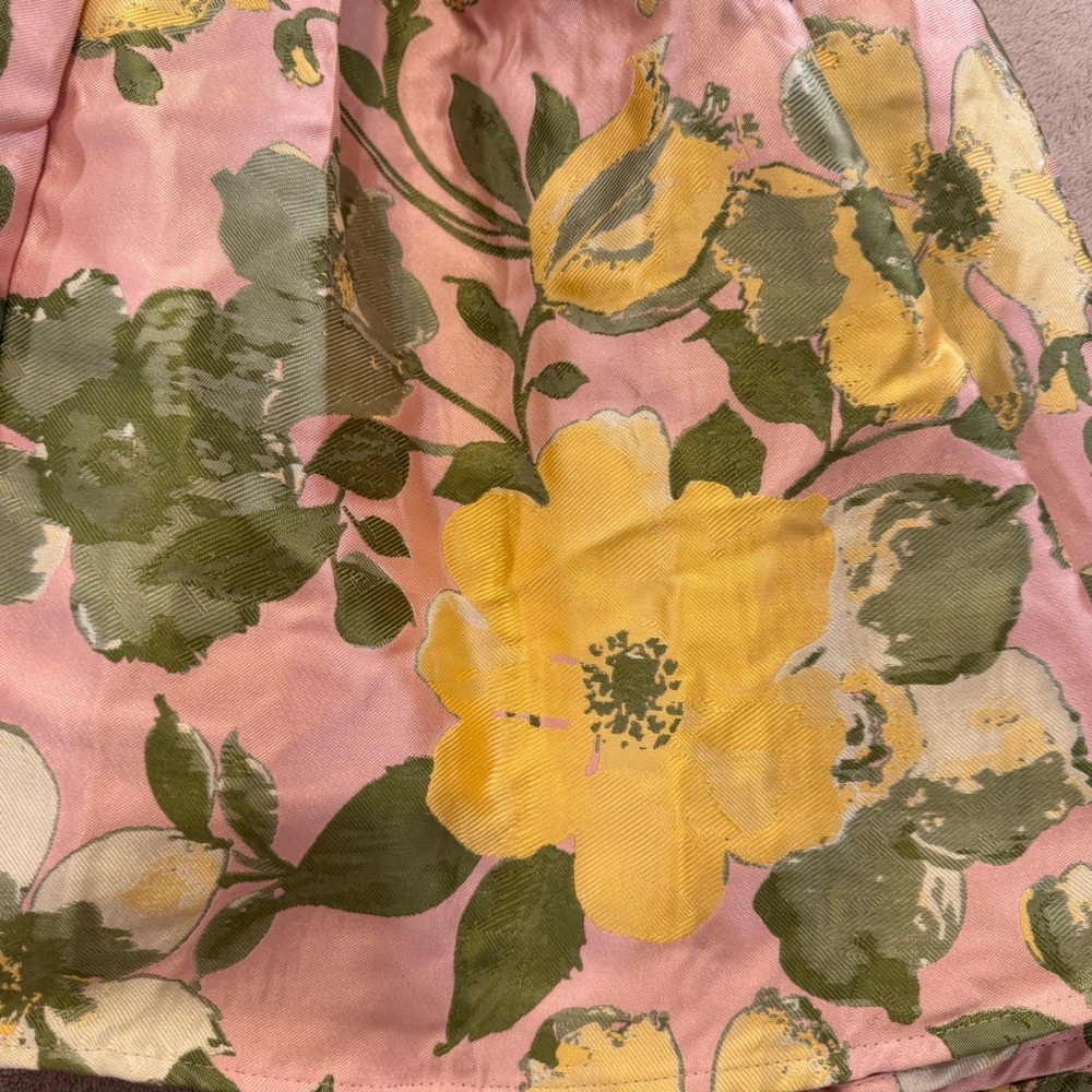 Selfie Leslie Pink & Green Floral Ruffle Mini Dress - Picture 16 of 16